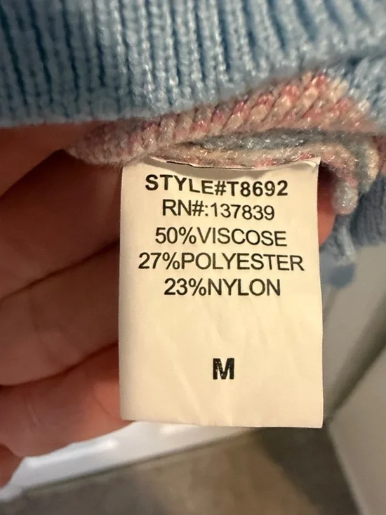 Luna Joy Blue Cake Print V-Neck Cardigan - Picture 6 of 6